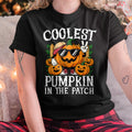 Camiseta de Halloween para niños y niñas con el texto "Coolest Pumpkin In The Patch" - Camiseta/Sudadera con Capucha Unisex de Halloween - NGHL00