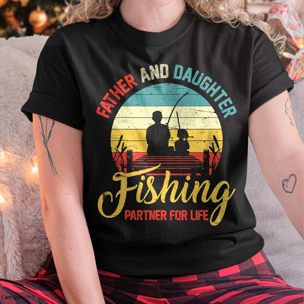 Socio de Pesca de por Vida para Padre e Hija Retro Camiseta a Juego para Papá - Regalos para Hija de Papá - Sudadera con Capucha NGHL00 (SKU-T1410DD-A04)