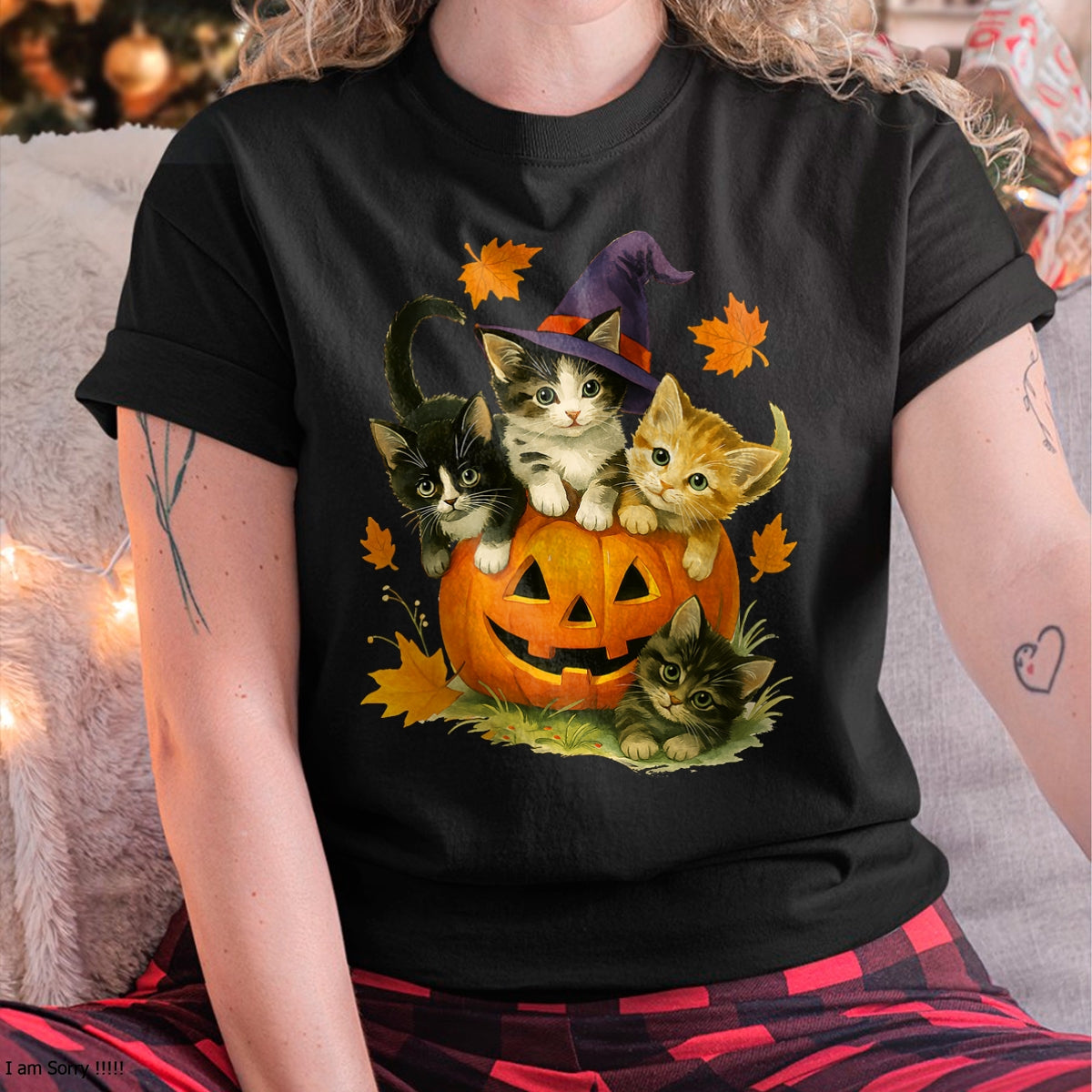 Camiseta vintage de calabaza de gato lindo de Halloween para la temporada espeluznante - Camiseta/sudadera con capucha unisex de Halloween - NGHL00