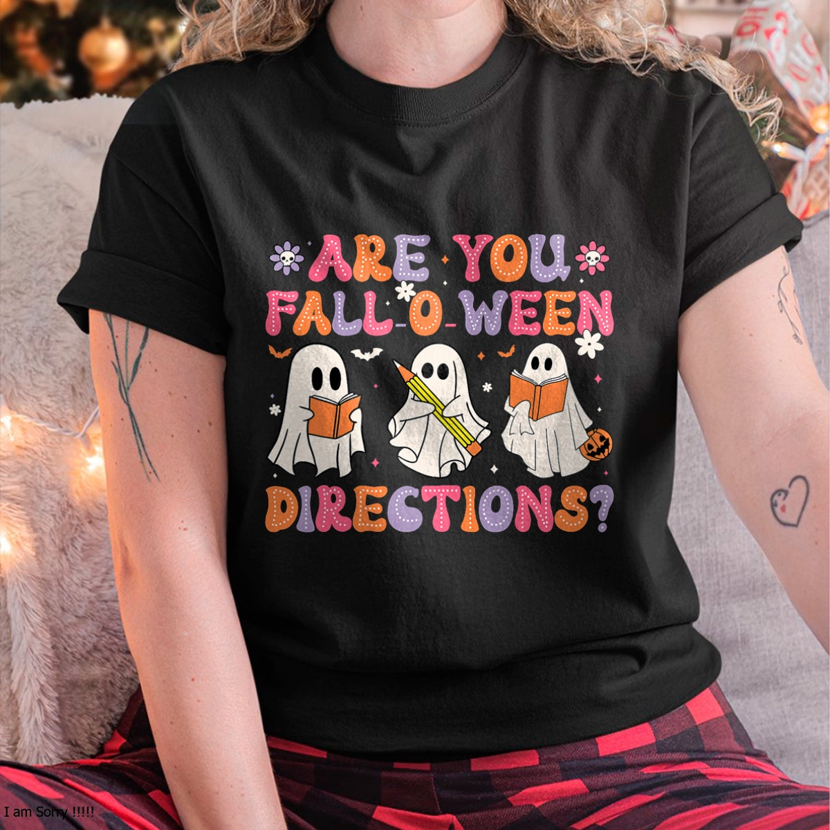 Camiseta de Halloween con Fantasma de Profesor de Instrucciones "¿Estás de Halloween?" - Camiseta/Sudadera Unisex de Halloween - NGHL00 (Copia)