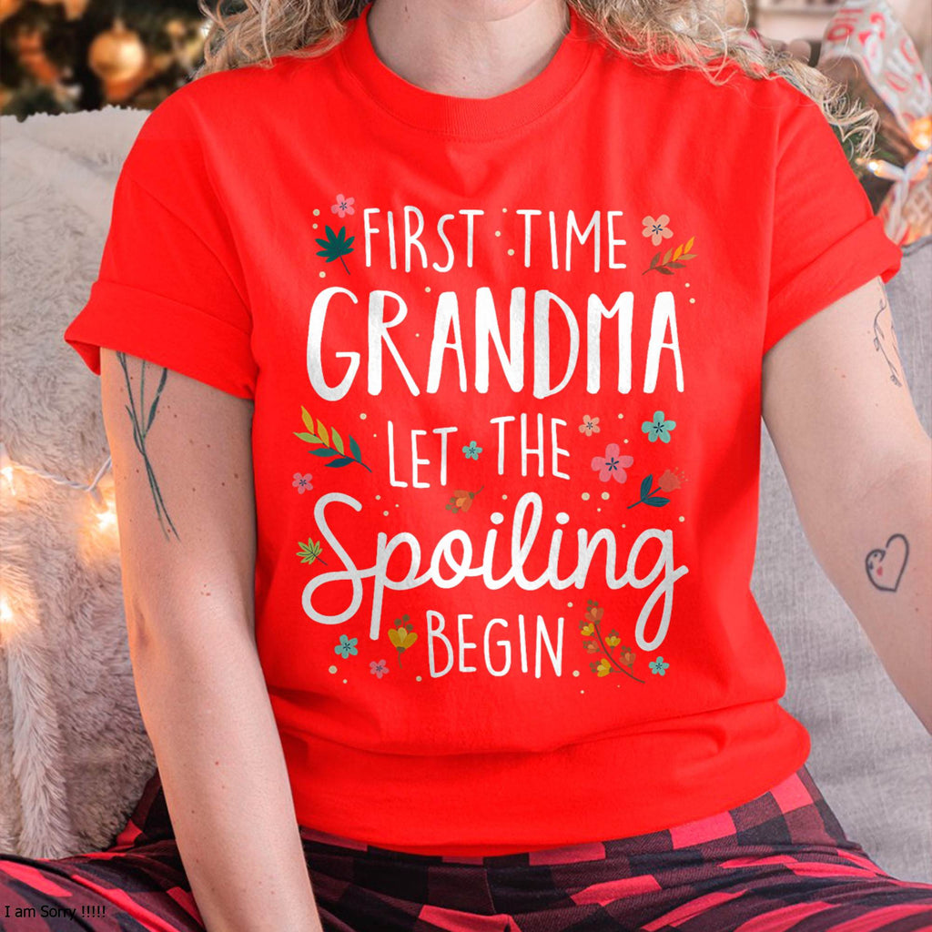CAMISETA DE ABUELA PRIMERIZA – REGALO PERFECTO PARA NUEVAS ABUELAS - NGHL00 (SKU8-GRA00)
