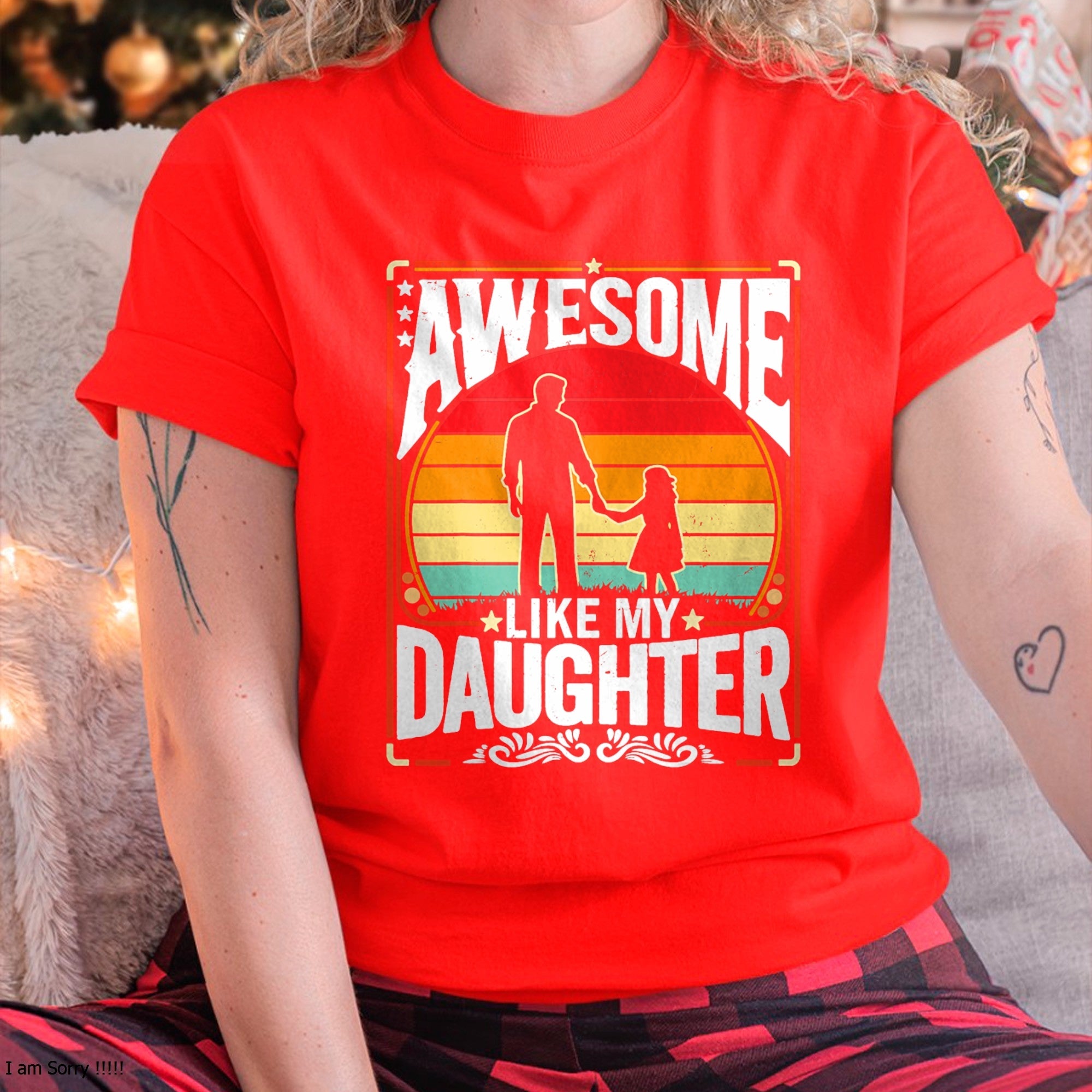 Camiseta retro "Impresionante como mi hija" para el Día del Padre - Regalo para hija de papá - Sudadera con capucha NGHL00 (SKU-T1410DD-A01)