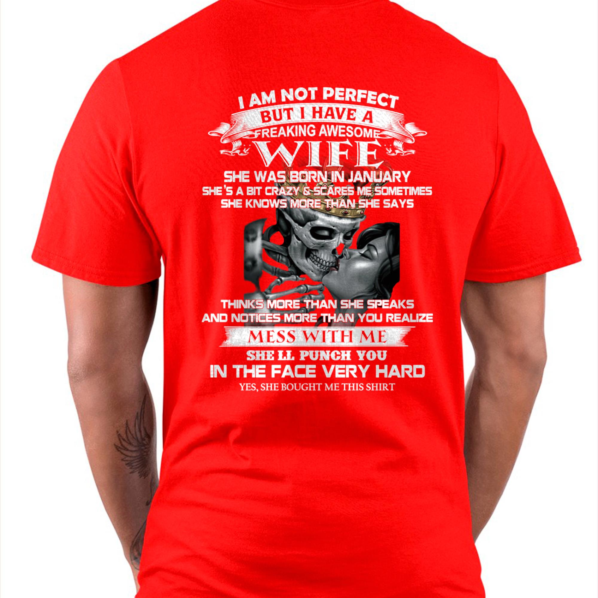 Enero - No soy perfecto pero tengo una esposa increíble - Regalo de la esposa para el esposo - NGHL01 (SKU06-34-01)