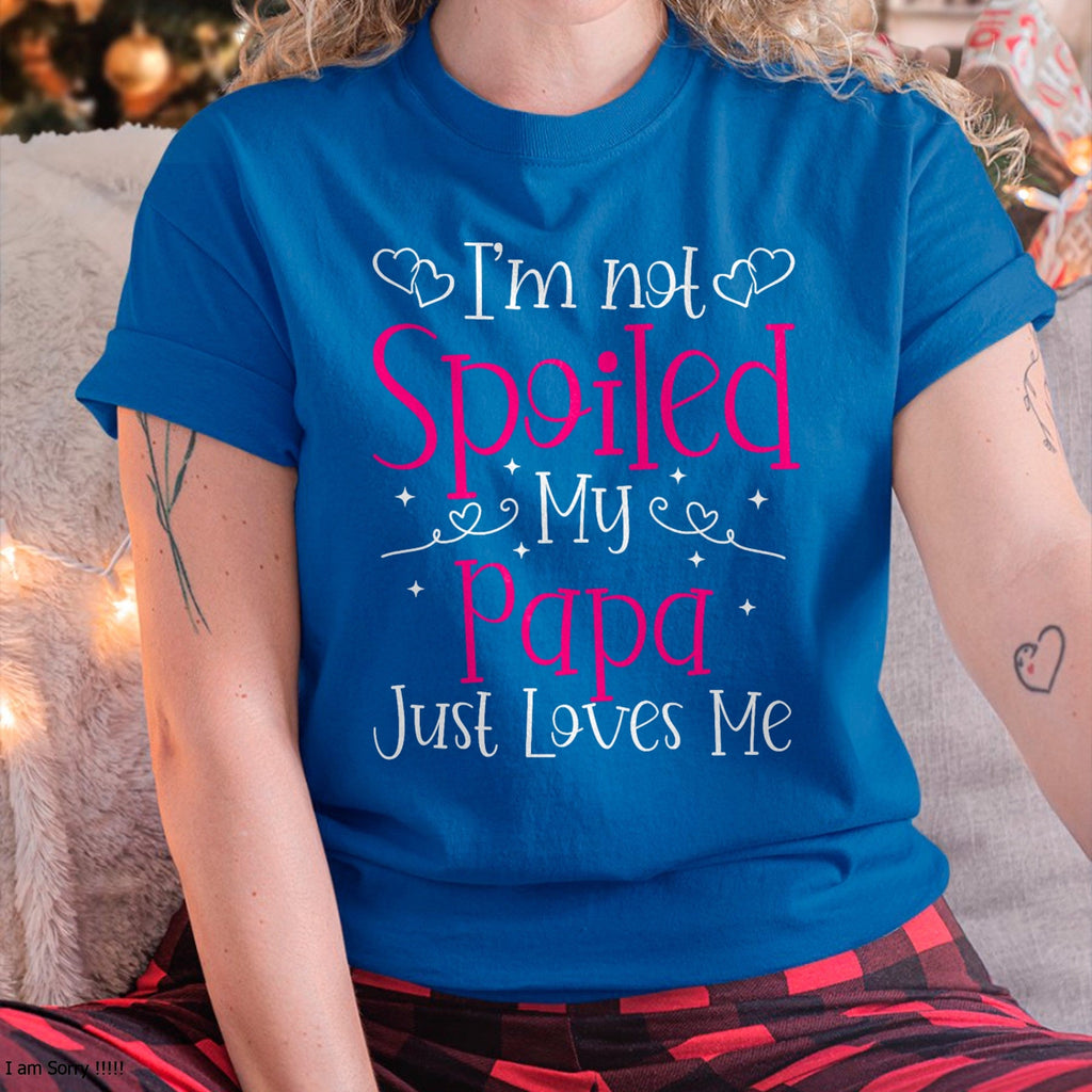 No estoy mimada, mi papá simplemente me ama, camiseta divertida para niñas - Regalo para hija de papá - Sudadera con capucha NGHL00 (SKU-T1410DD-A12)