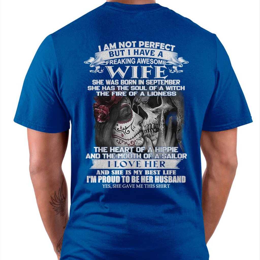 Septiembre - No Soy Perfecto Pero Tengo Una Esposa Jodidamente Increíble - Regalo Para Esposo De Esposa - NGHL09 (SKU06-31-09)