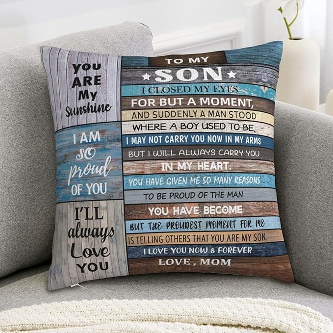 Almohada para mi hijo de parte de mamá y papá