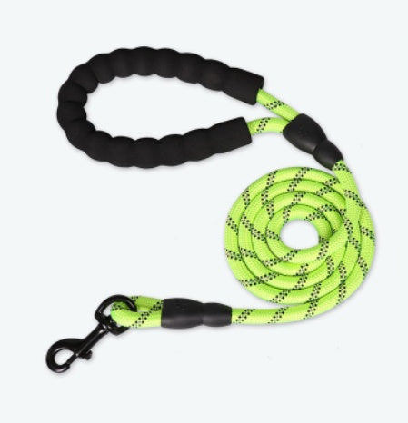 Nylon Reflective Dog Leash — 6 Colors, 9 Size Options