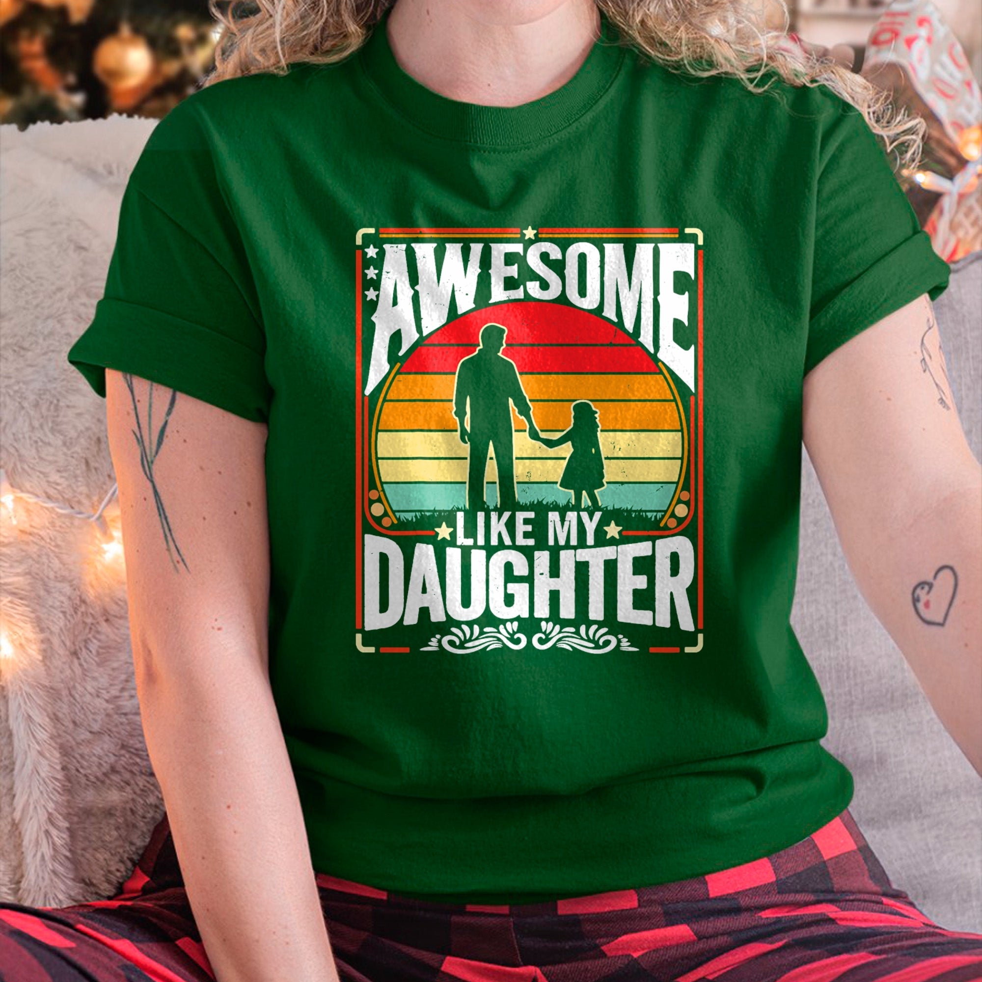 Camiseta retro "Impresionante como mi hija" para el Día del Padre - Regalo para hija de papá - Sudadera con capucha NGHL00 (SKU-T1410DD-A01)