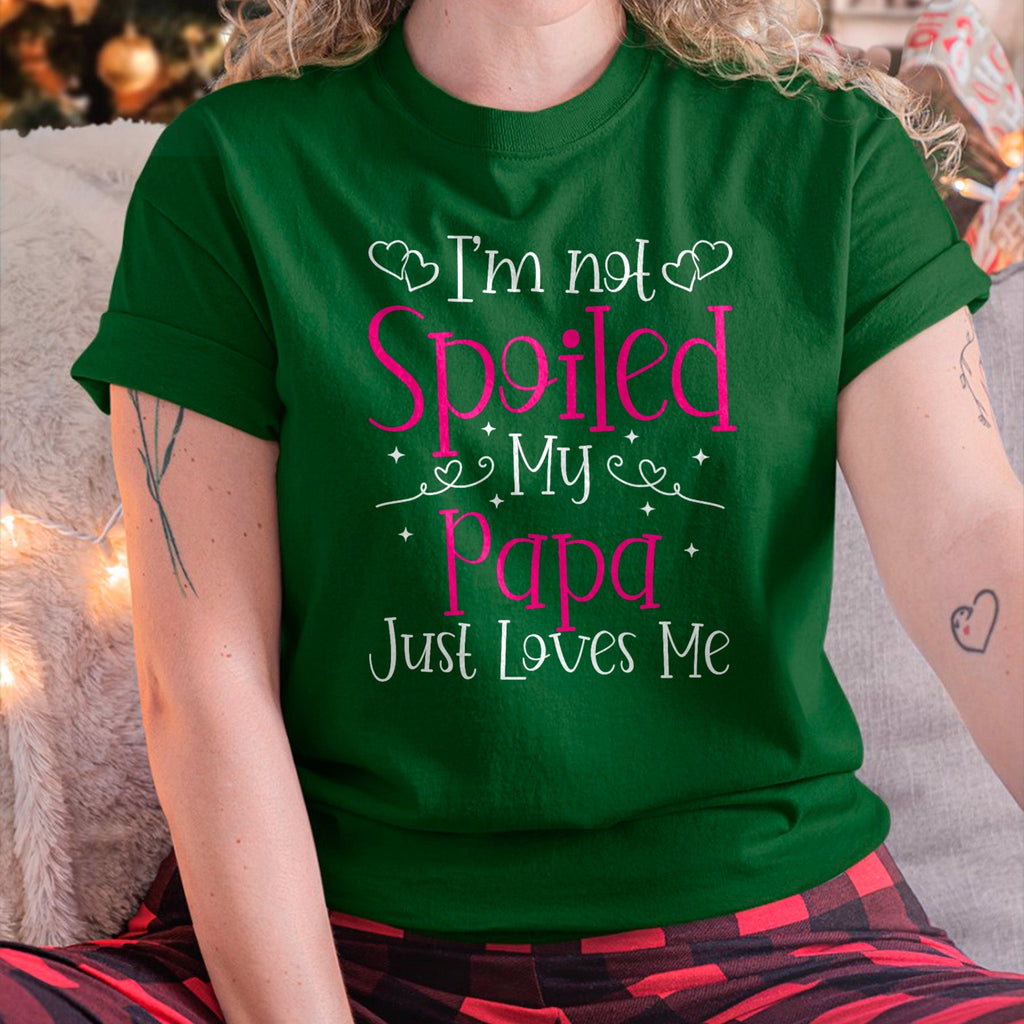 No estoy mimada, mi papá simplemente me ama, camiseta divertida para niñas - Regalo para hija de papá - Sudadera con capucha NGHL00 (SKU-T1410DD-A12)