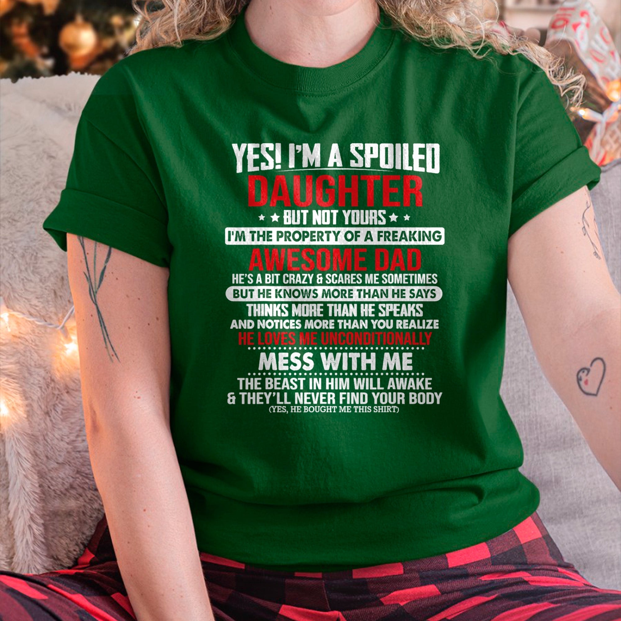 Sí, soy una hija mimada, pero no tuya, ¡sino de un papá genial! - Camiseta de regalo para hija de papá - Sudadera con capucha NGHL00 (SKU-T1410DD-B04)