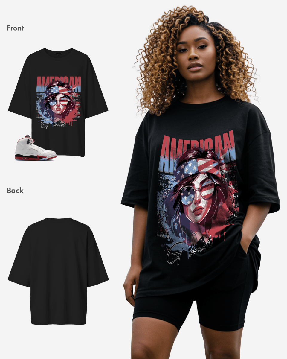 Camiseta G West American Babe extragrande para mujer