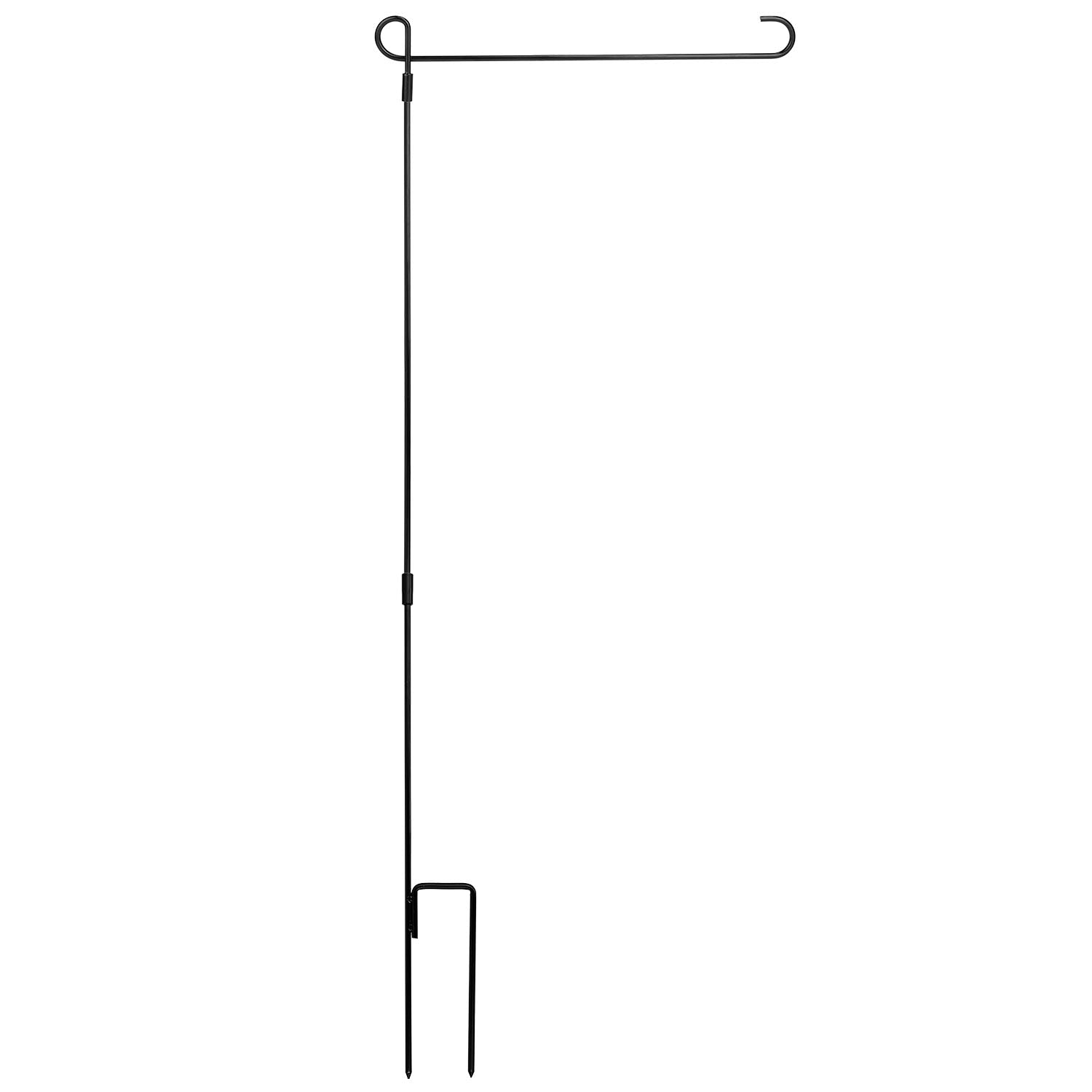 Soporte de mástil para bandera de jardín, asta de bandera, de hierro forjado resistente a la intemperie, para bandera de jardín, pancarta de fiesta, se adapta a banderas de 11.8x17.7 pulgadas