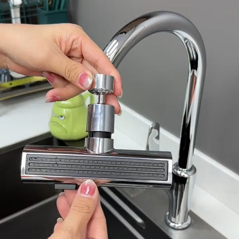 Grifo de cocina, salida de cascada, a prueba de salpicaduras, burbujeador giratorio universal, extensión de boquilla de agua multifuncional, utensilios de cocina