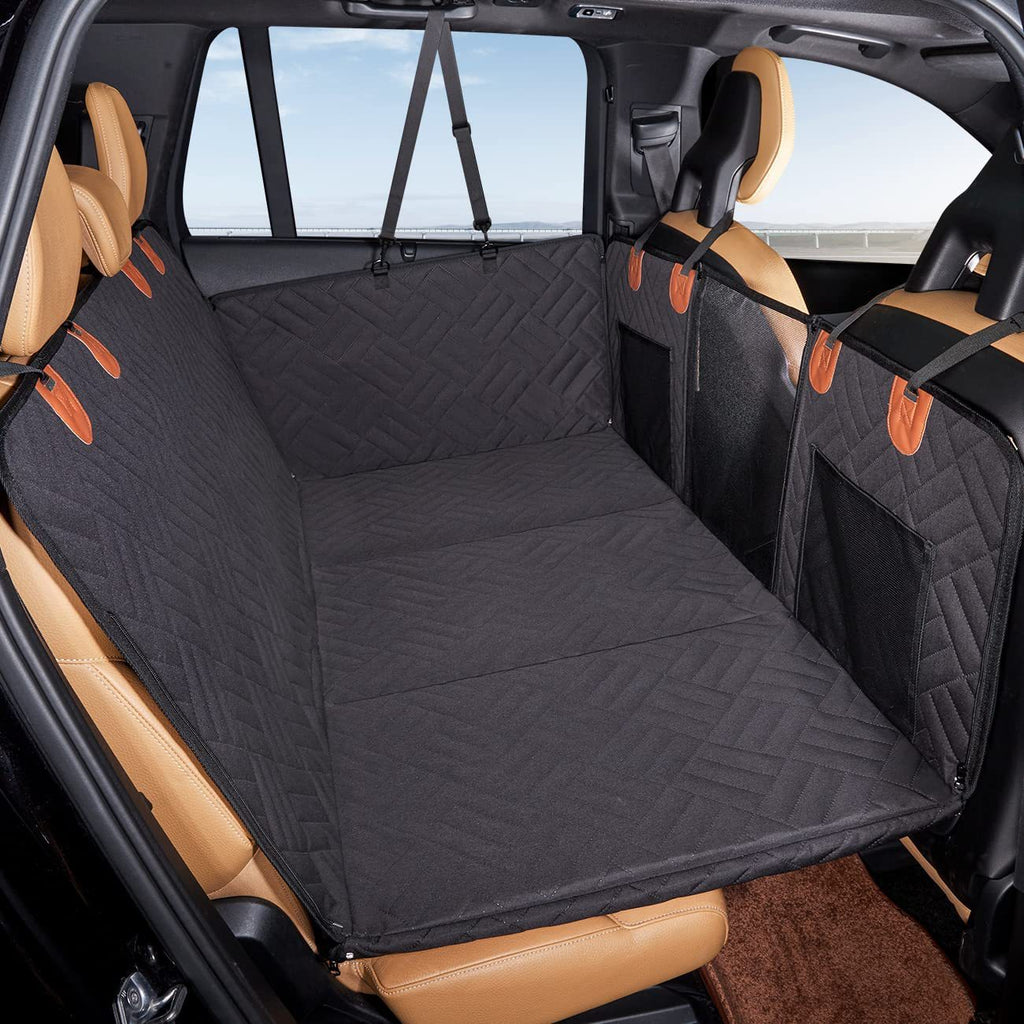 Cojín Impermeable para Asiento de Coche para Mascotas — Negro y Gris, Individual y Juegos de Paquetes