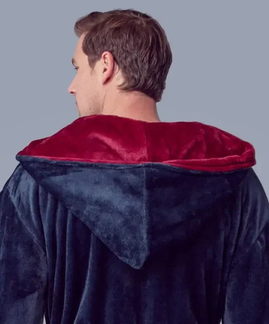 Bata de Hombre con Capucha – Confort de Felpa Ultra Suave para Uso Diario