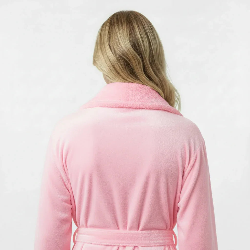 Bata de baño ultrasuave de felpa para mujer