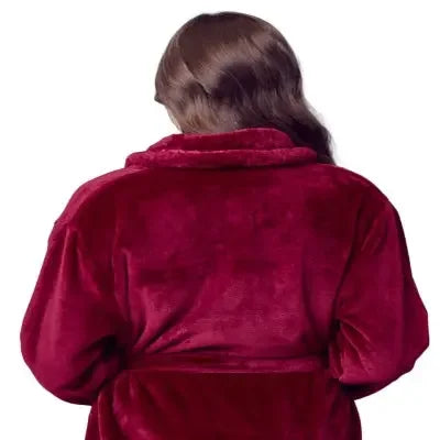 Bata de baño ultrasuave de felpa para mujer