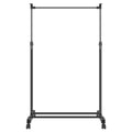 15kg/33lbs Garment Racks 3.12ft-4.80ft Height Adjustable Clothes Stand Foldable Clothes Hanger w/ Wheels Storage Shelf For Dormitory Home