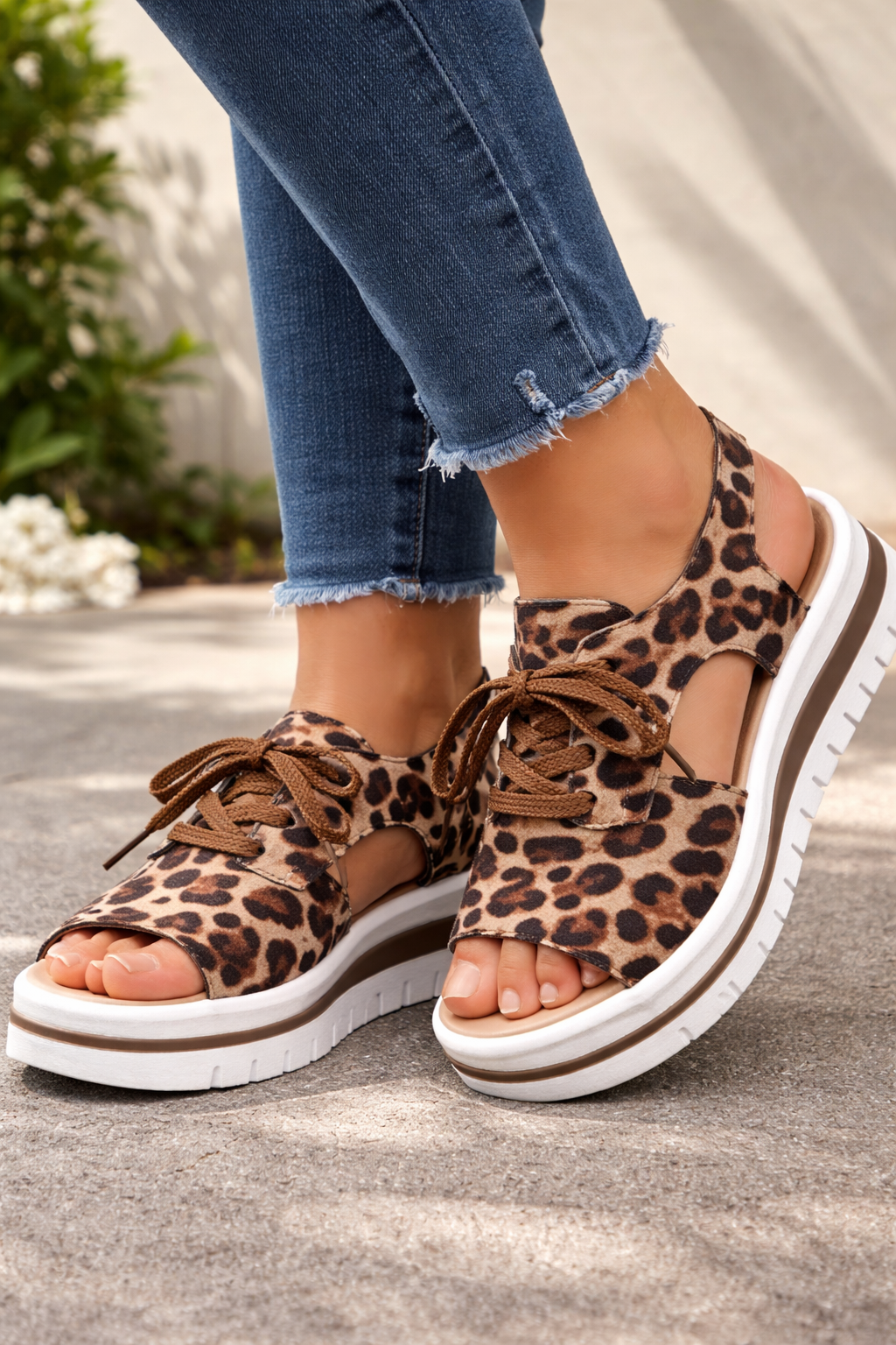 Malani Lace Up Wedge Sandals