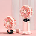 Miniventilador 3 en 1: pantalla LED, 5 velocidades, para cuello/escritorio/mano