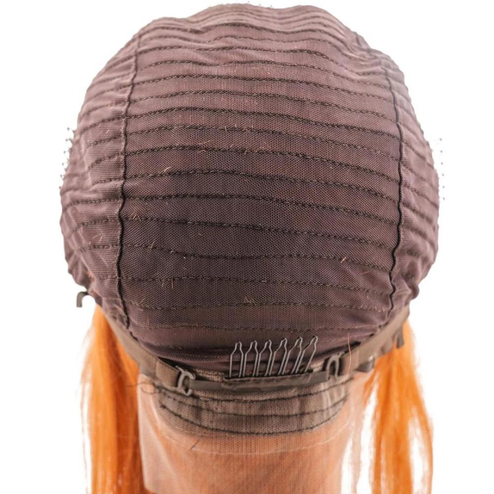 Peluca Bob de Cabello Humano 100% Cinnamon, Encaje Frontal Transparente 13x4