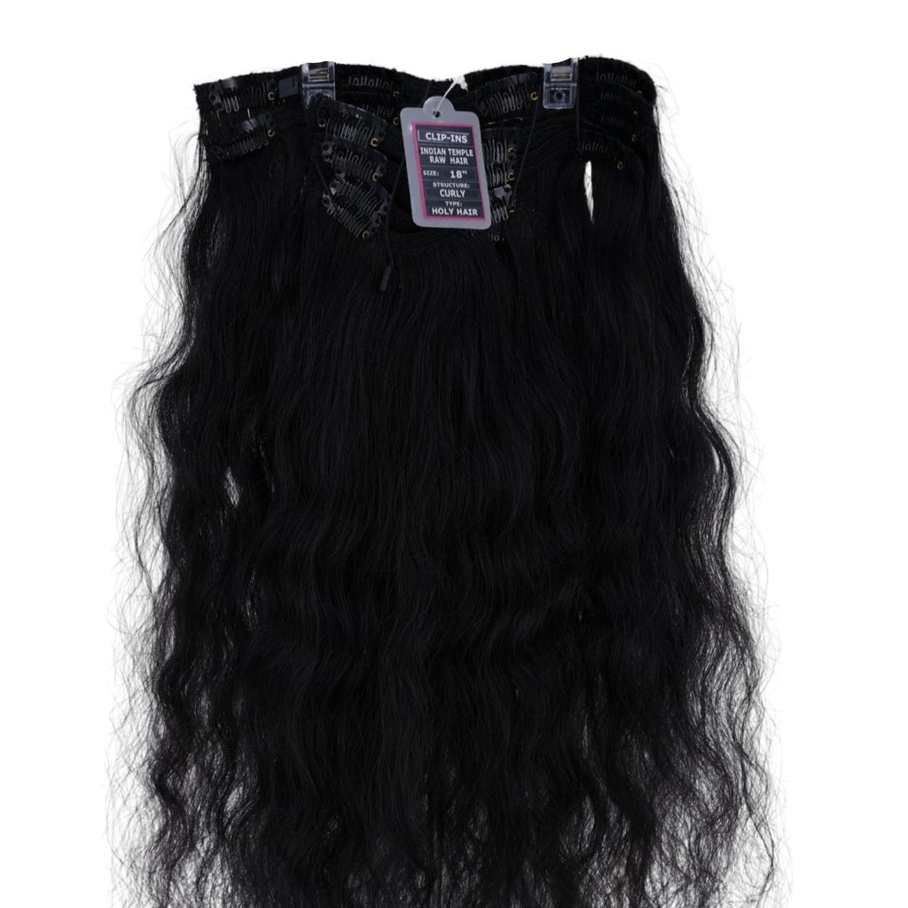 Extensiones de Cabello 100% Humano Rizado Natural Negro Hindú con Clip