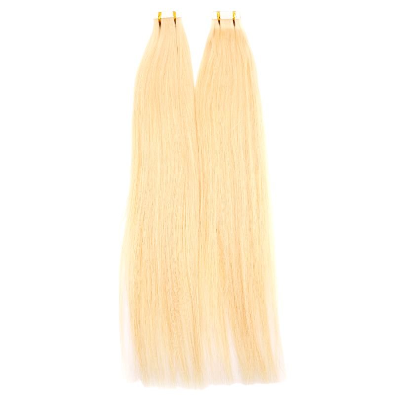 Extensiones de Cinta Adhesiva de Cabello Humano 100% Liso Rubio Crudo