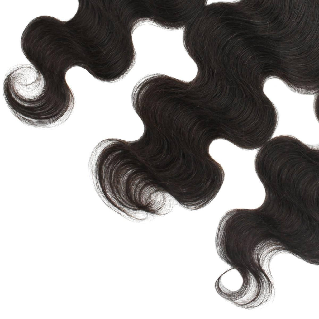 Frontal de cabello humano HD Lace 13x4 con onda corporal brasileña