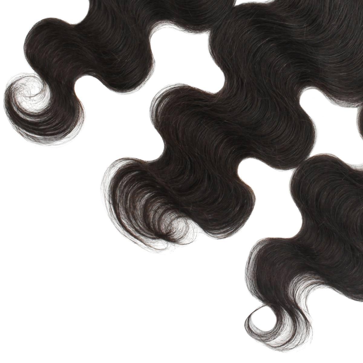 Frontal de cabello humano HD Lace 13x4 con onda corporal brasileña