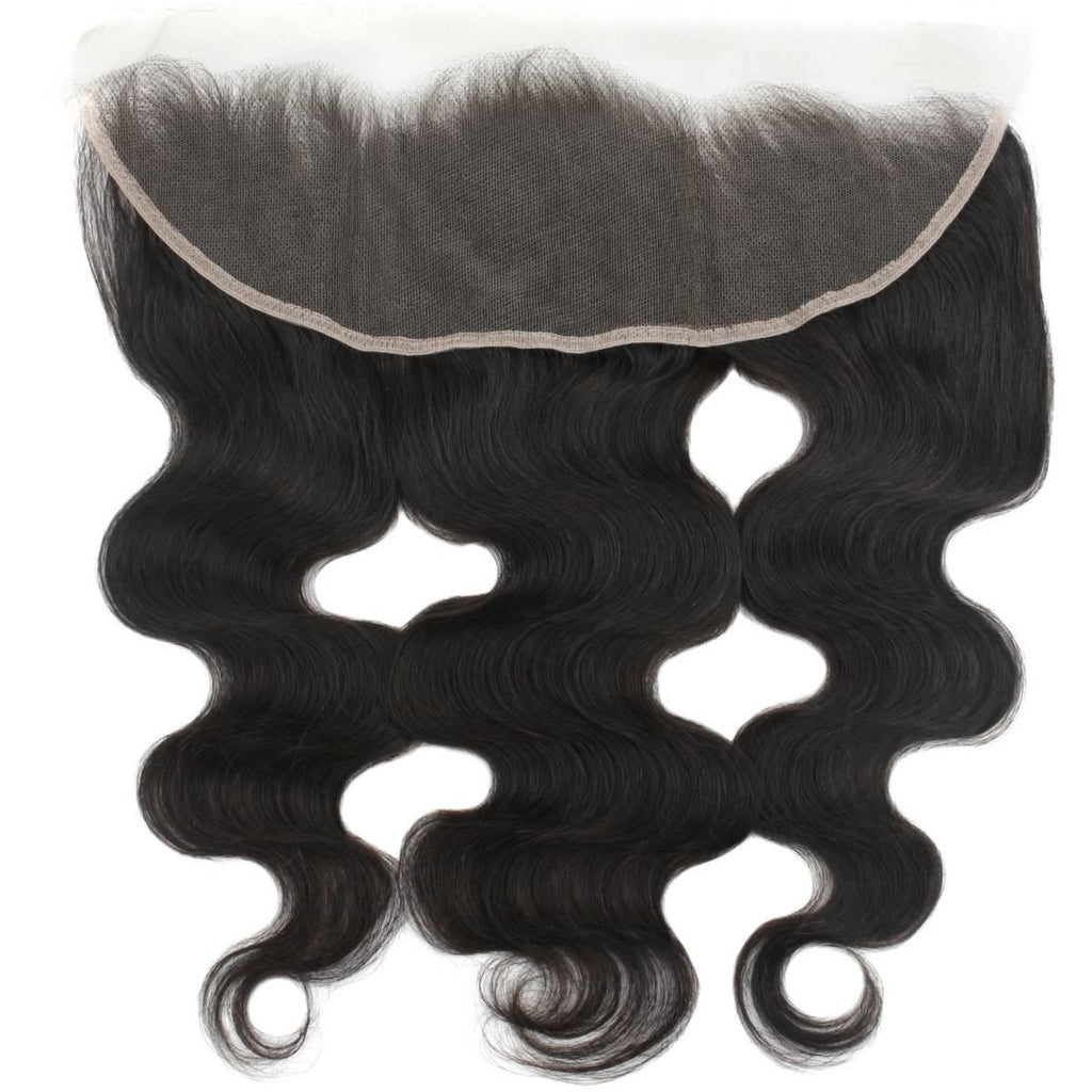 Frontal de cabello humano HD Lace 13x4 con onda corporal brasileña
