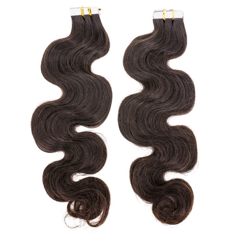 Extensiones de Pelo 100% Humano Liso Ondulado con Cinta Adhesiva