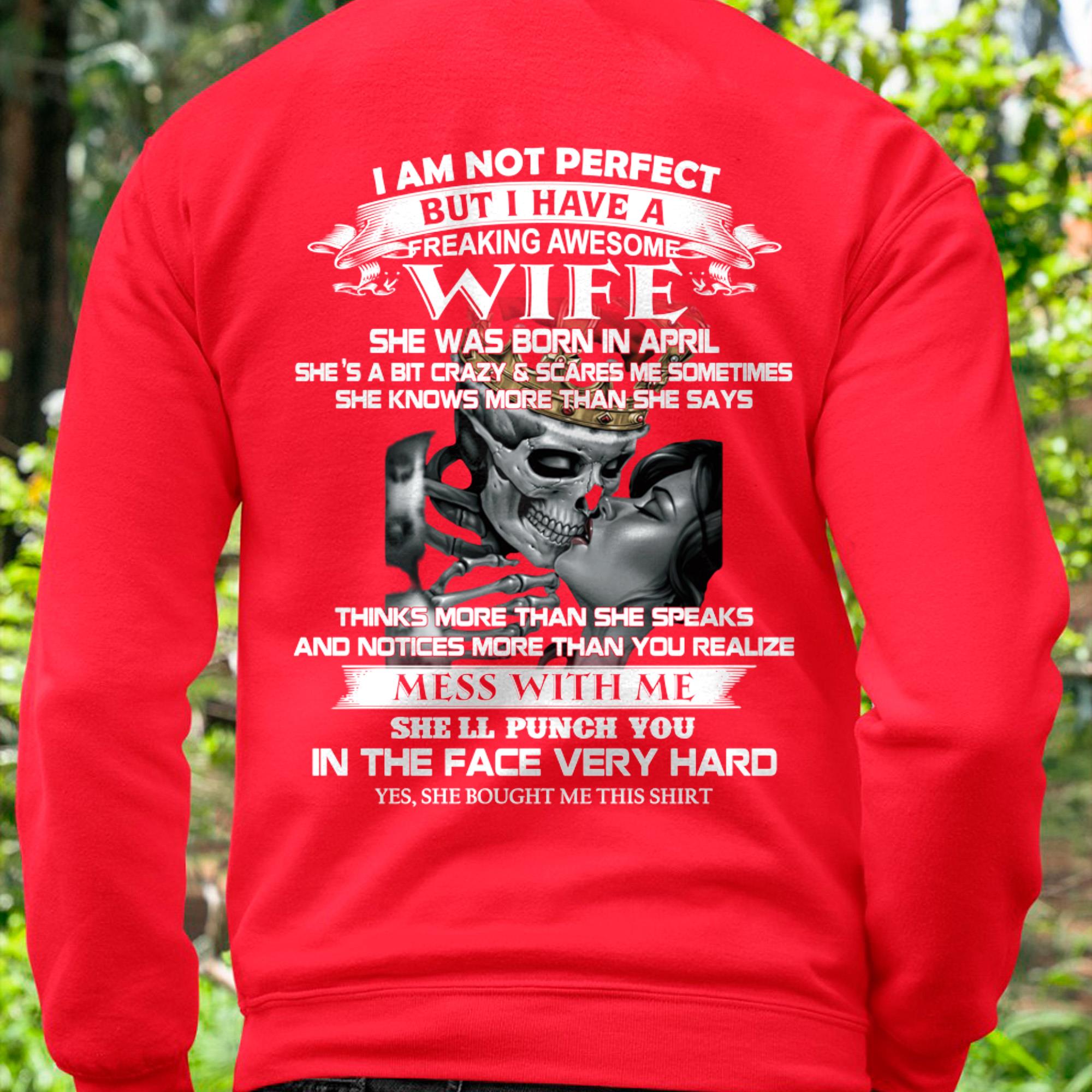 Abril - No soy perfecto, pero tengo una esposa increíble - Regalo de esposa para esposo - NGHL04 (SKU06-34-04)
