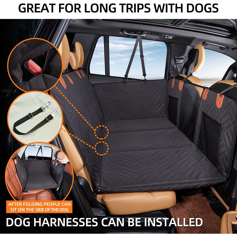 Cojín Impermeable para Asiento de Coche para Mascotas — Negro y Gris, Individual y Juegos de Paquetes