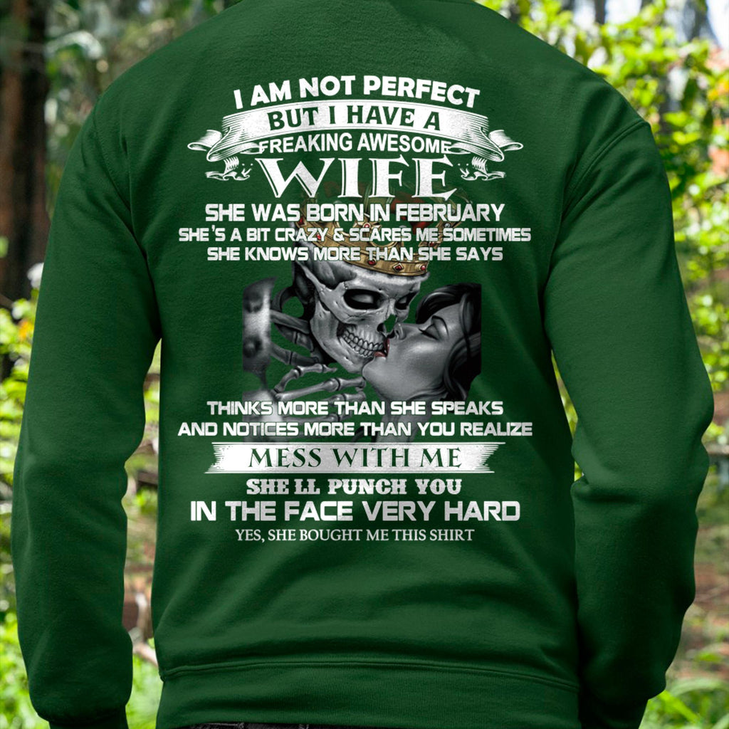 Febrero - No soy perfecto, pero tengo una esposa increíble - Regalo de esposa para esposo - NGHL02 (SKU06-34-02)
