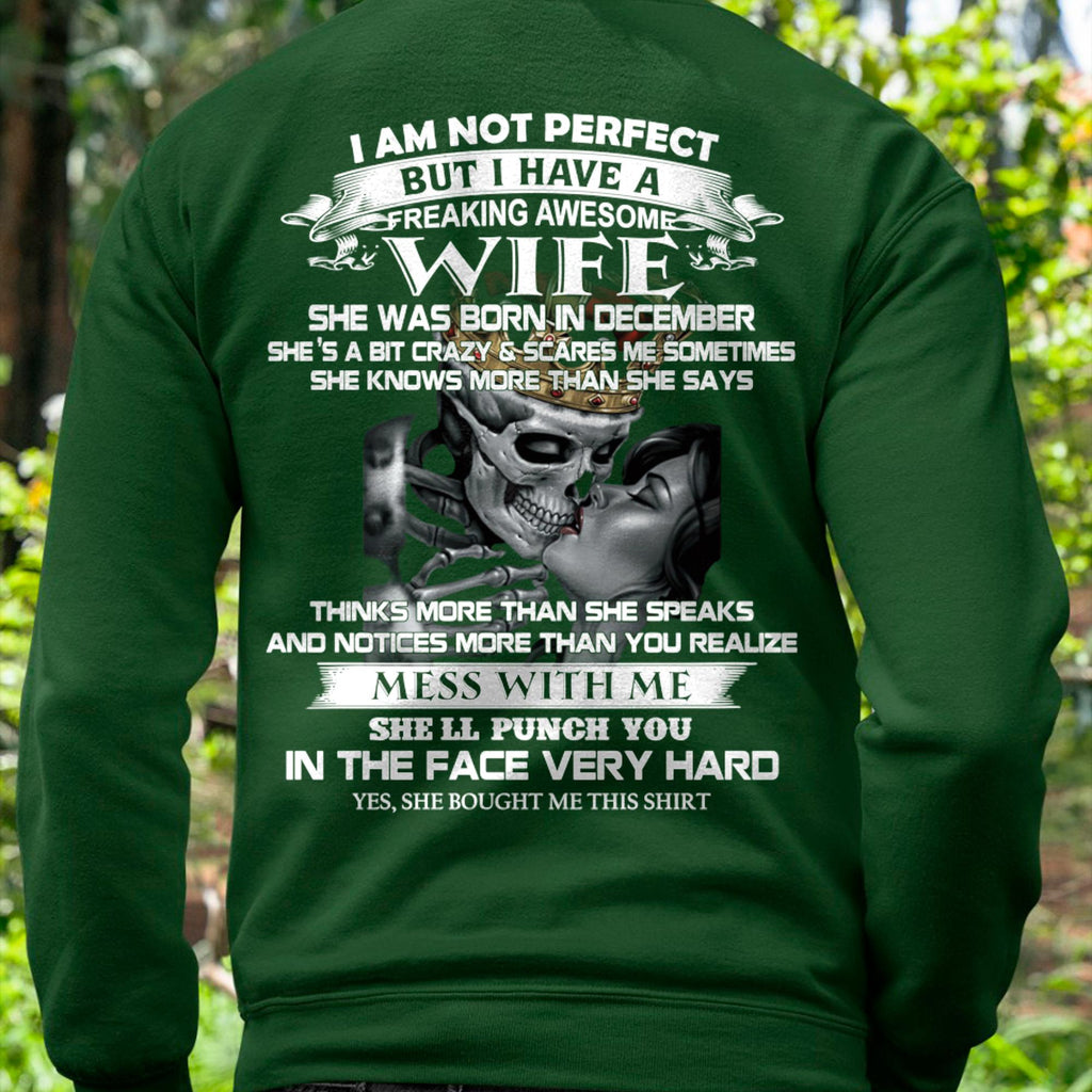 Diciembre - No Soy Perfecto Pero Tengo Una Esposa Jodidamente Increíble - Regalo Para Esposo De Esposa - NGHL12 (SKU06-34-12)
