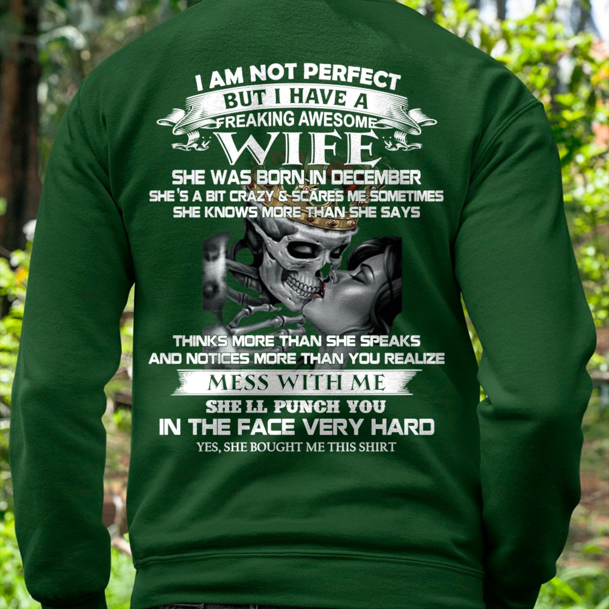 Diciembre - No Soy Perfecto Pero Tengo Una Esposa Jodidamente Increíble - Regalo Para Esposo De Esposa - NGHL12 (SKU06-34-12)
