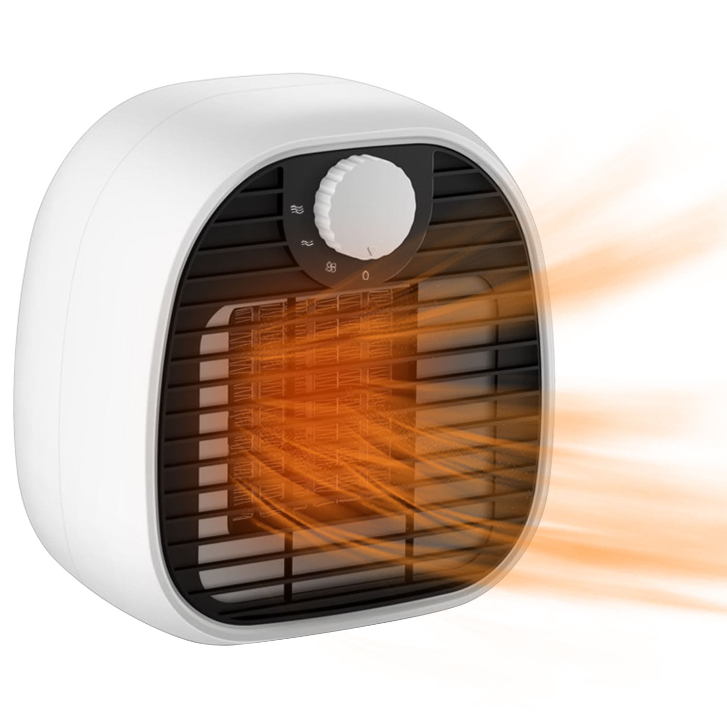 Calefactor Eléctrico Portátil 1000W Enfriador 3 Marchas Cerámica PTC con Protección contra Sobrecalentamiento y Vuelco Calentamiento en 3s para Espacios de 25m² Uso en Casa Oficina