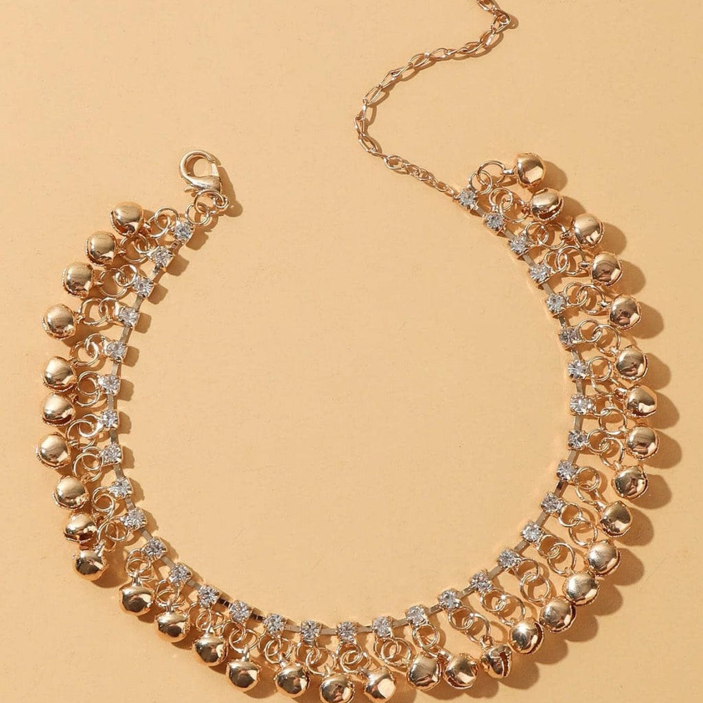 Diamond-encrusted Womens Beach Chain Anklet