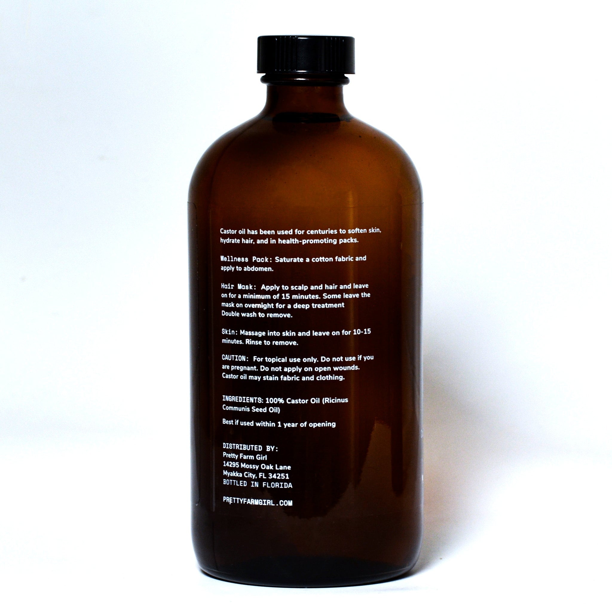 Aceite de ricino orgánico puro + paquete de paños