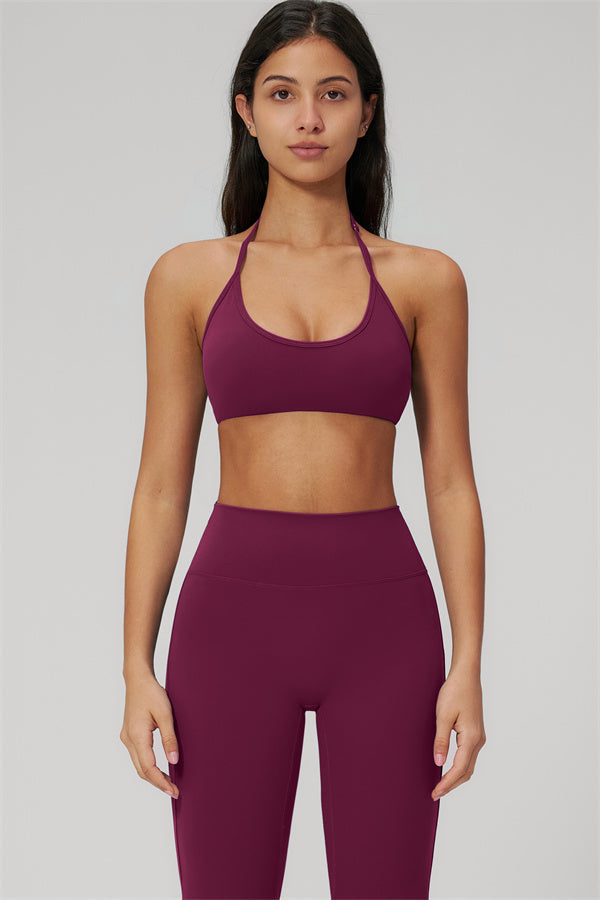 Conjunto de 2 piezas Rapture: Sujetador deportivo y Leggings acampanados