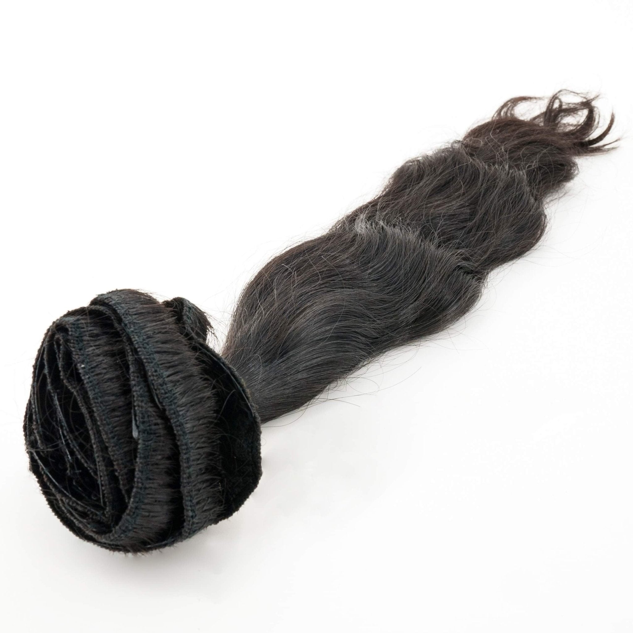 Extensiones de cabello 100% natural humano ondulado negro de la India de quita y pon