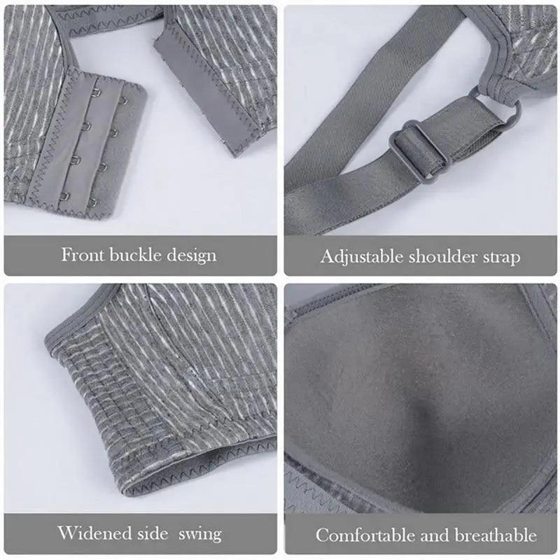 Sujetador cómodo sin costuras para mujer, a la moda, con realce, sin aros, lencería, bralette de copa completa, ropa interior de algodón, sujetador con cierre frontal.