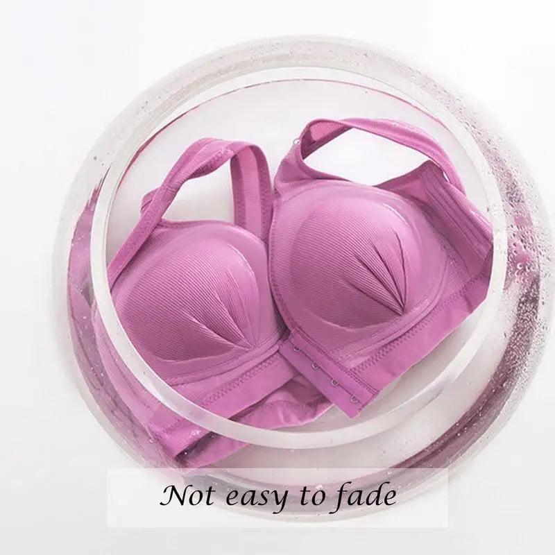 Sujetador cómodo sin costuras para mujer, a la moda, con realce, sin aros, lencería, bralette de copa completa, ropa interior de algodón, sujetador con cierre frontal.