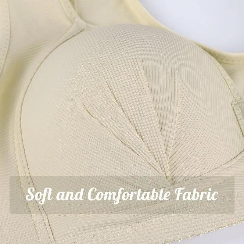 Sujetador cómodo sin costuras para mujer, a la moda, con realce, sin aros, lencería, bralette de copa completa, ropa interior de algodón, sujetador con cierre frontal.