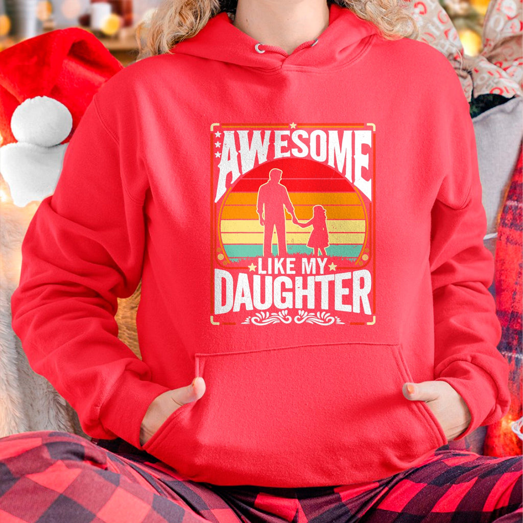 Camiseta retro "Impresionante como mi hija" para el Día del Padre - Regalo para hija de papá - Sudadera con capucha NGHL00 (SKU-T1410DD-A01)