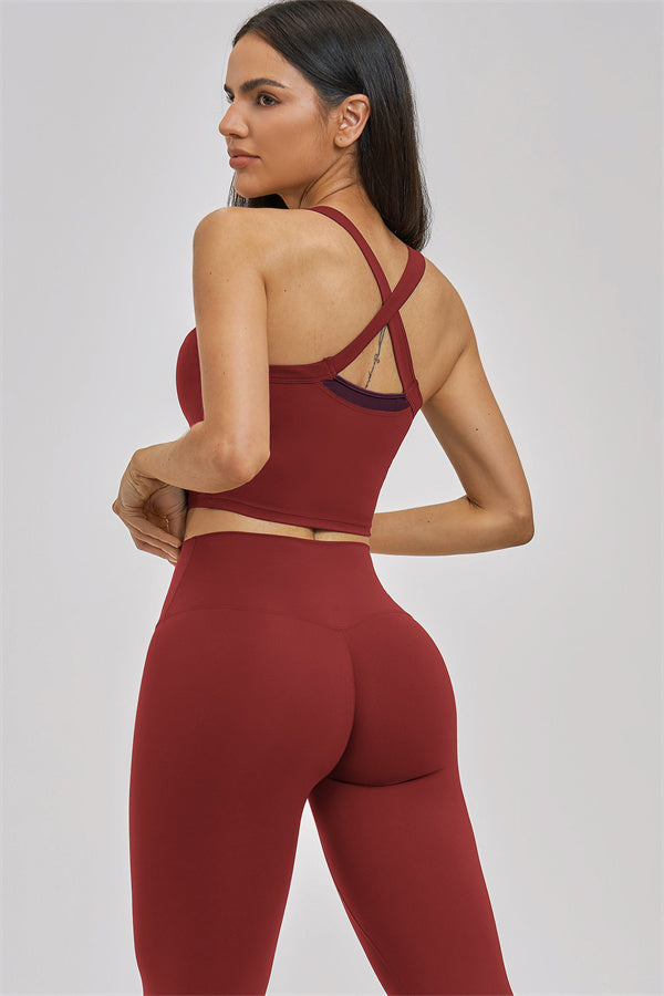 Conjunto de 2 piezas de camiseta de tirantes y leggings Seraphine