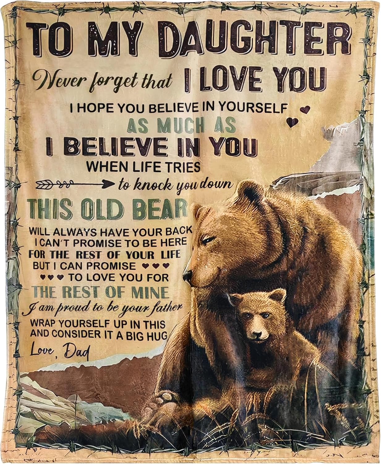 Manta Regalo Especial Para Tu Hija - De Papá (SKUB12-265)