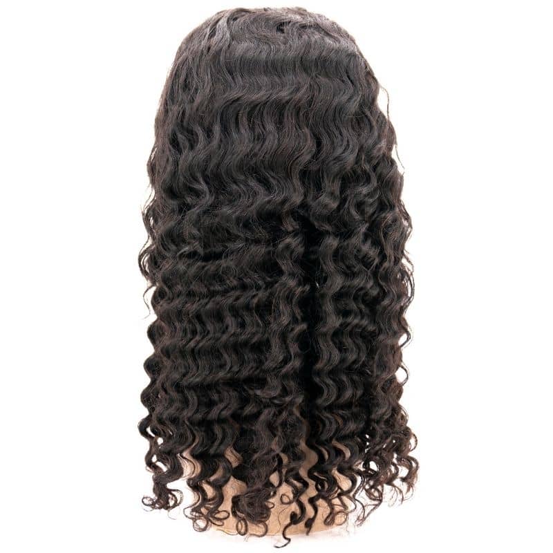Peluca de Cierre de Encaje Transparente 4x4 de Cabello Humano 100% Ondulado Profundo