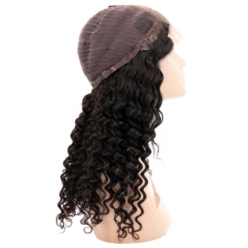 Peluca de Cierre de Encaje Transparente 4x4 de Cabello Humano 100% Ondulado Profundo