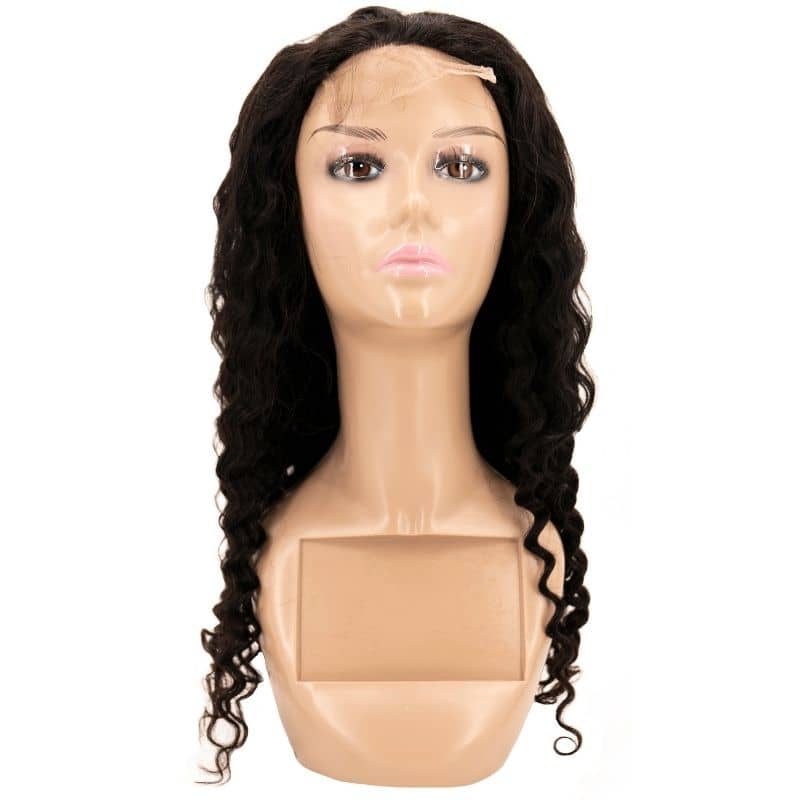 Peluca de Cierre de Encaje Transparente 4x4 de Cabello Humano 100% Ondulado Profundo